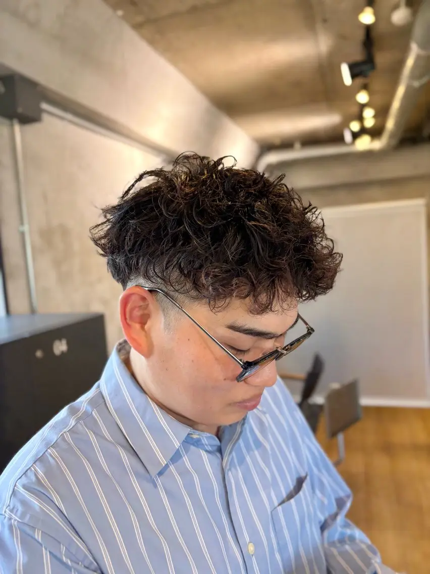 ショート パーマ メンズ カット パーマ スナップフォト確認 お願いします!竹内のヘアスタイル