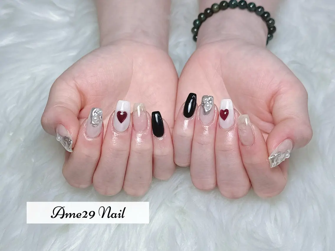 ネイル アートネイル ジェルネイル グラデーション ラメ(グリッター) マグネットネイル AME29 Nail ネイルサロンのネイルデザイン