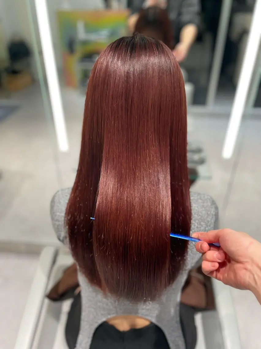 ロング 髪質改善 トリートメント カット ヘアカラー トリートメント unique RINNEのヘアスタイル