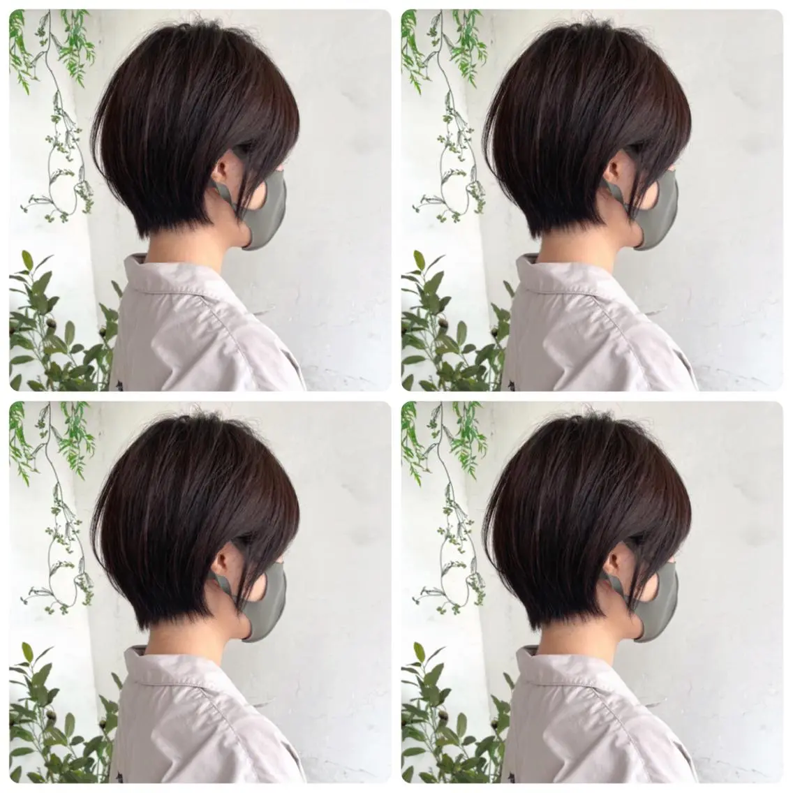 ショート カラー ショートボブ ハンサムショート 丸みショート デザインカラー ハイライトカラー カット ヘアカラー トリートメント 京都大人女性ショート 徒歩1分/秋山のヘアスタイル