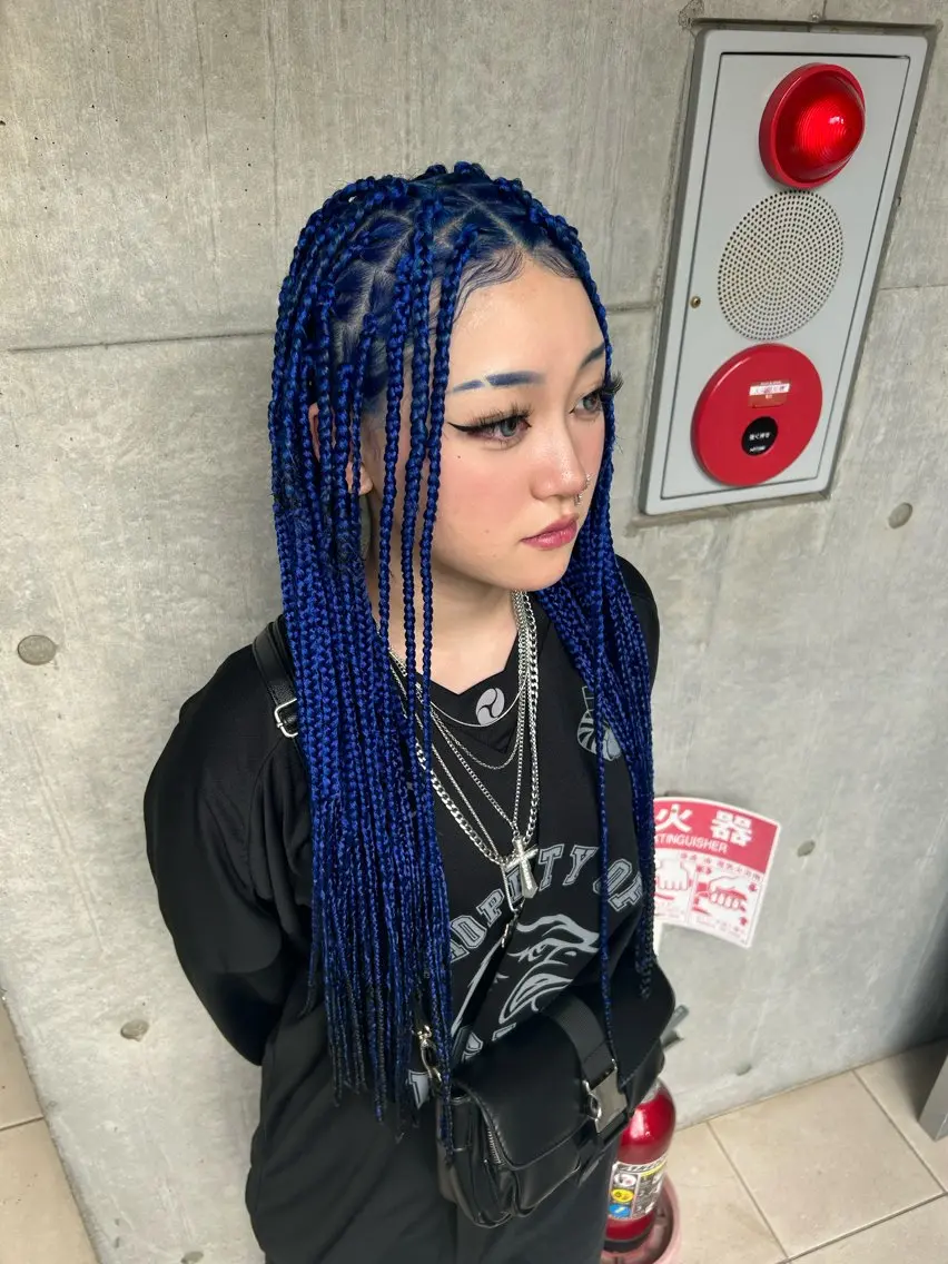 ロング ヘアセット HARURU🪮✨ ブレイズ海外ヘアのヘアスタイル