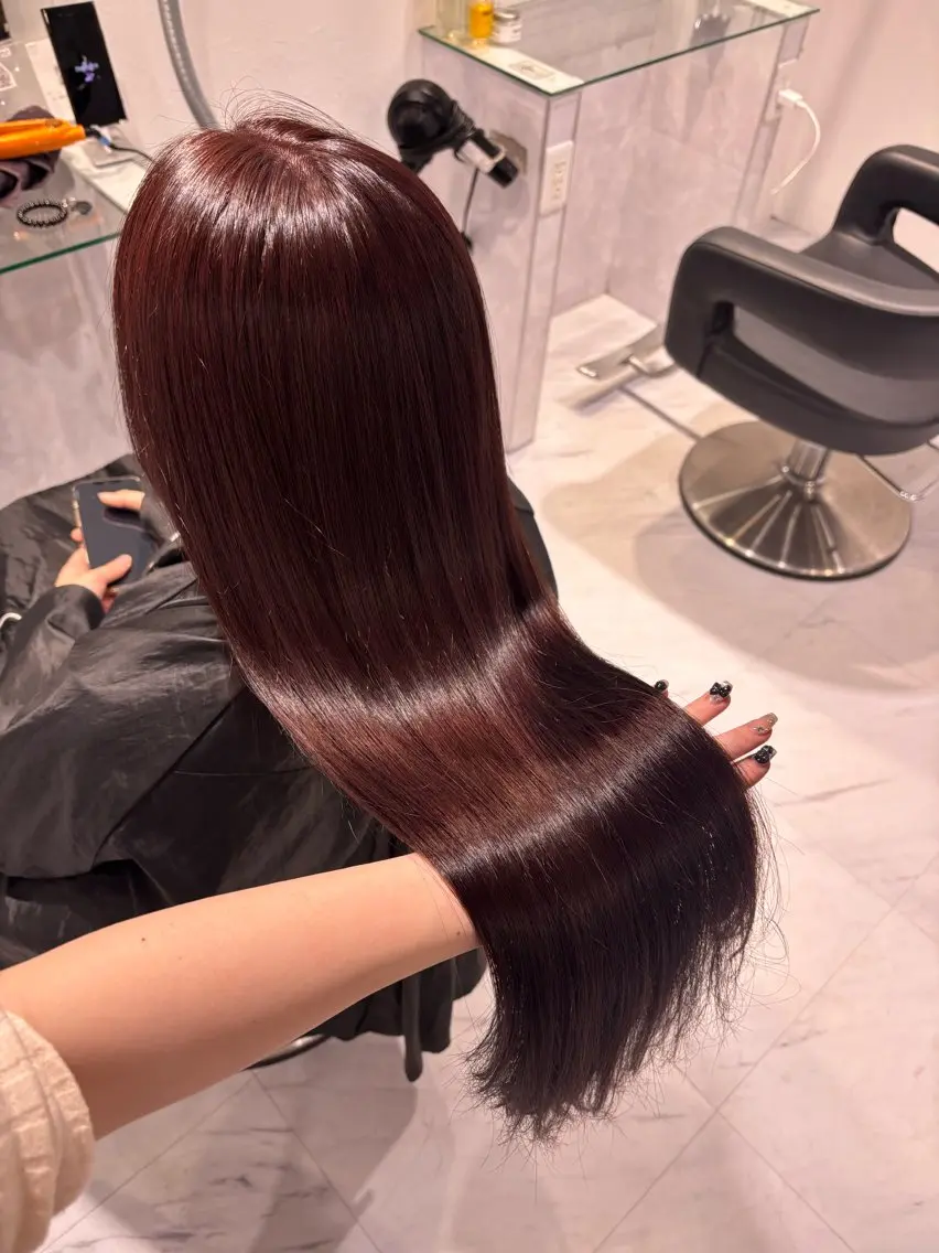 ロング カラー ヘアカラー トリートメント 髪質改善🩰透明感カ ラー🎀hinanoのヘアスタイル