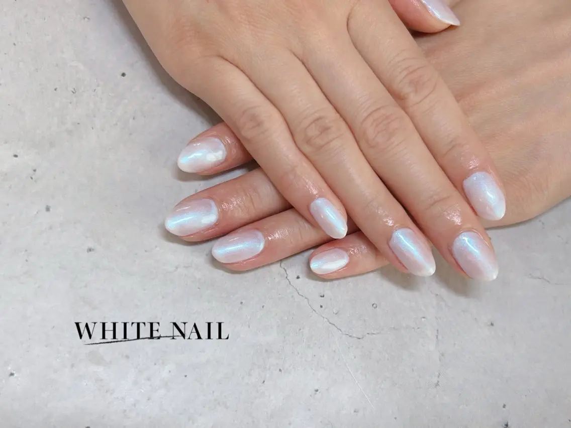 ネイル ハンドネイル WHITE NAIL ホワイトネイルのネイルデザイン