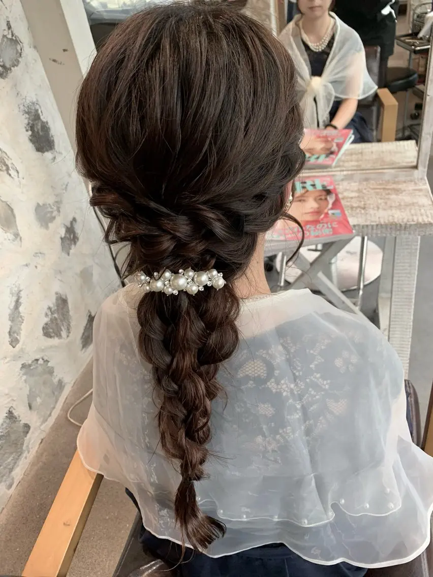 ロング カラー ヘアアレンジ 塚本 昂のヘアスタイル