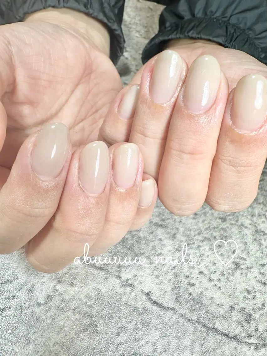 ネイル ワンカラーネイル abuuuuu nailsのネイルデザイン