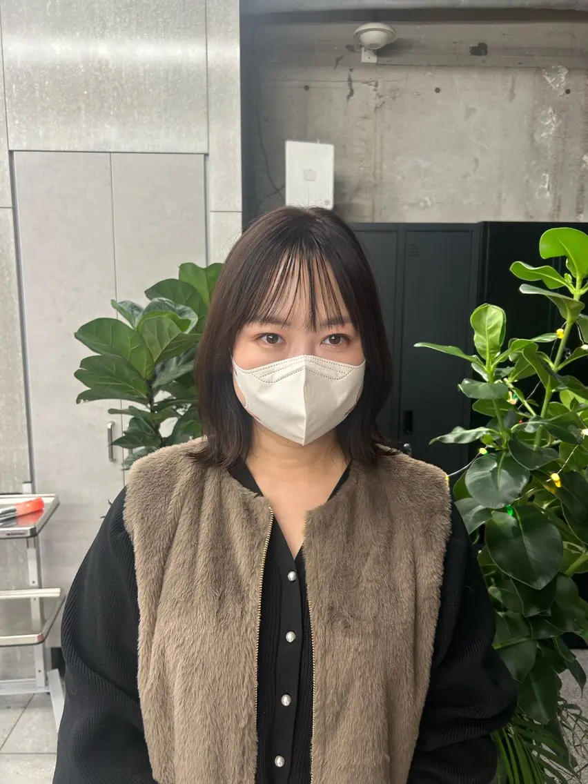【顔周り気になる方に🌧️】顔周り縮毛+顔周りカットの写真