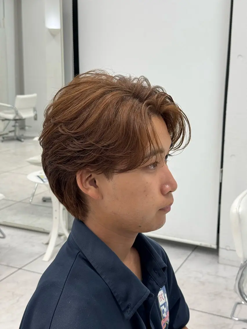 ショート カラー メンズ ブラウンカラー ナチュラルブラウン ヘアカラー 🔥メンズ特化美容師 🔥石川大雅のヘアスタイル