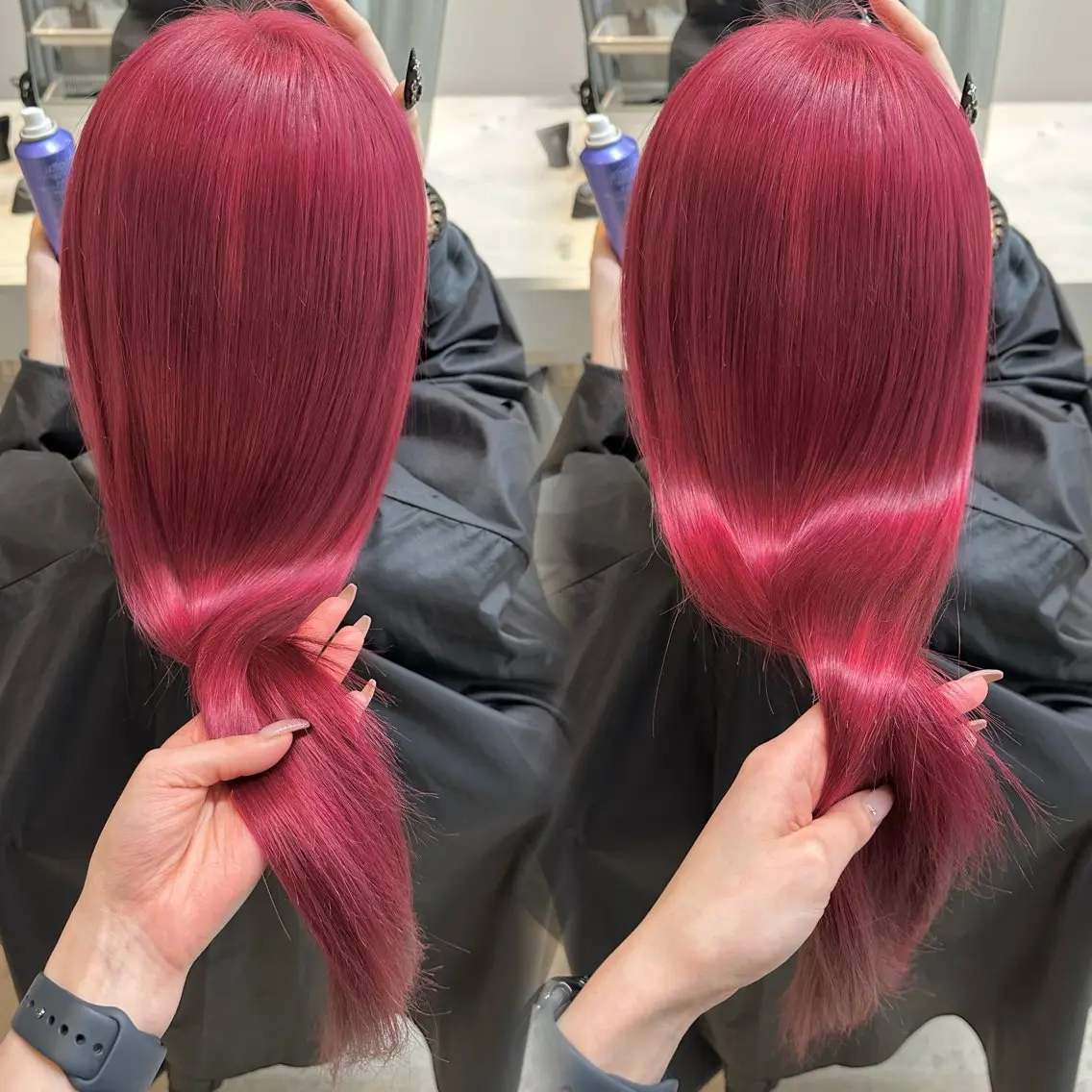 ロング カラー 髪質改善 トリートメント はちすか るかのヘアスタイル