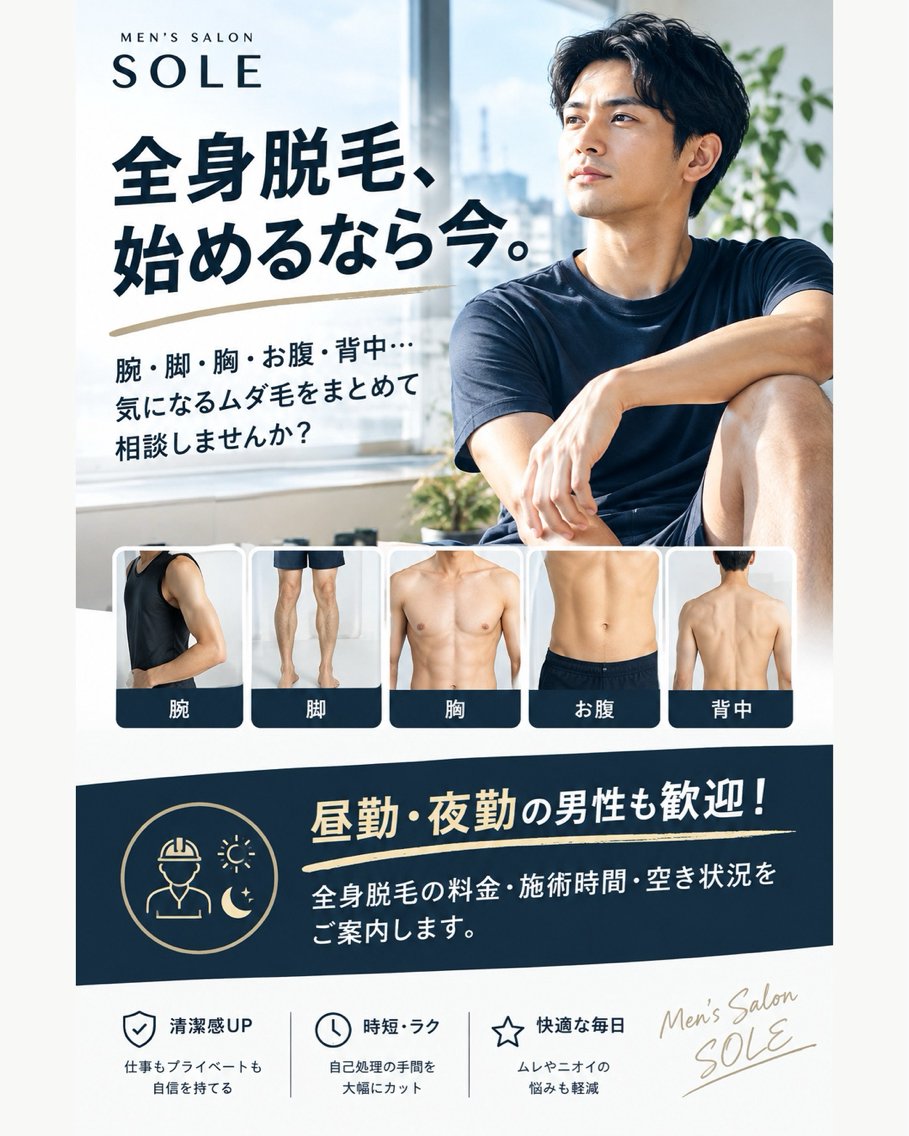 メンズ Mens Salon SOLEのエステ・リラクイメージ