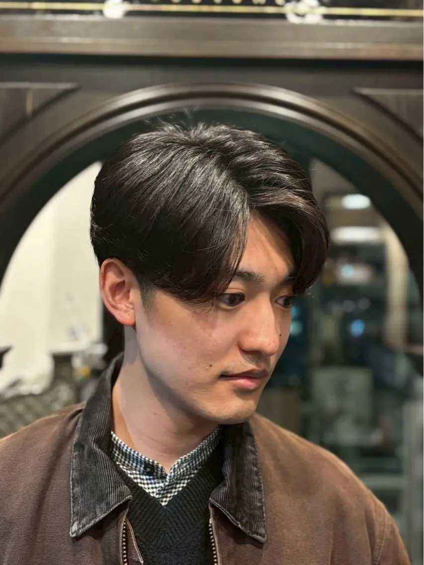 ミディアム カラー パーマ ヘアアレンジ メンズ 古谷 崇人のヘアスタイル
