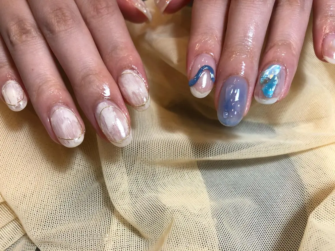 ネイル パラあり！フィルイン 美フォルムのネイルデザイン