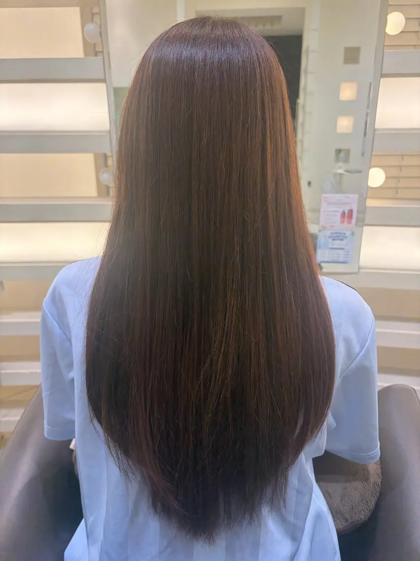 ロング カラー ヘアカラー トリートメント 艶髪/髪質改善 縮毛矯正/まりのヘアスタイル