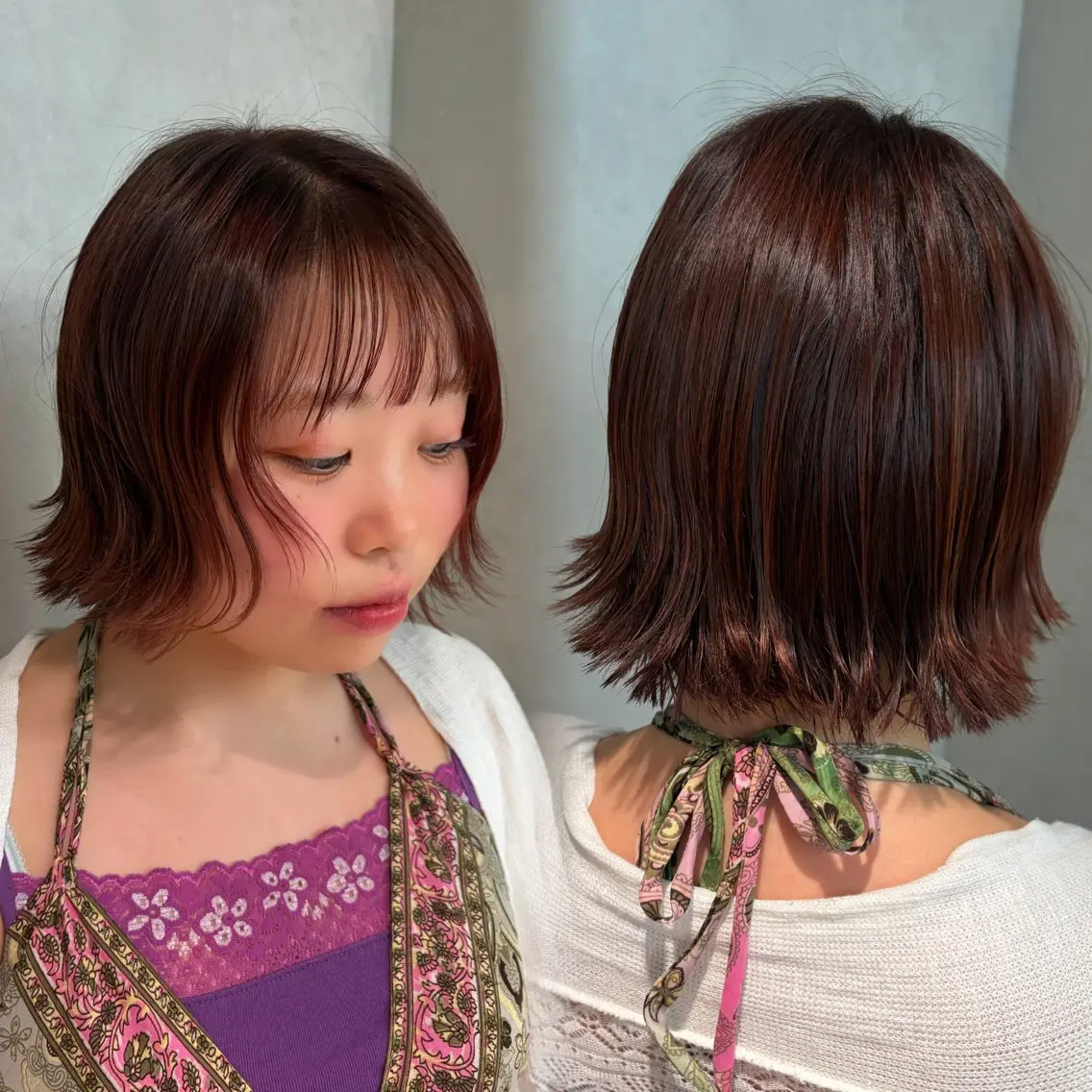 ショート カラー ブリーチ ブラウンカラー 透明感カラー ピンクカラー ピンクブラウン Sakura 𓂃𓈒𓂂𓏸🌸のヘアスタイル