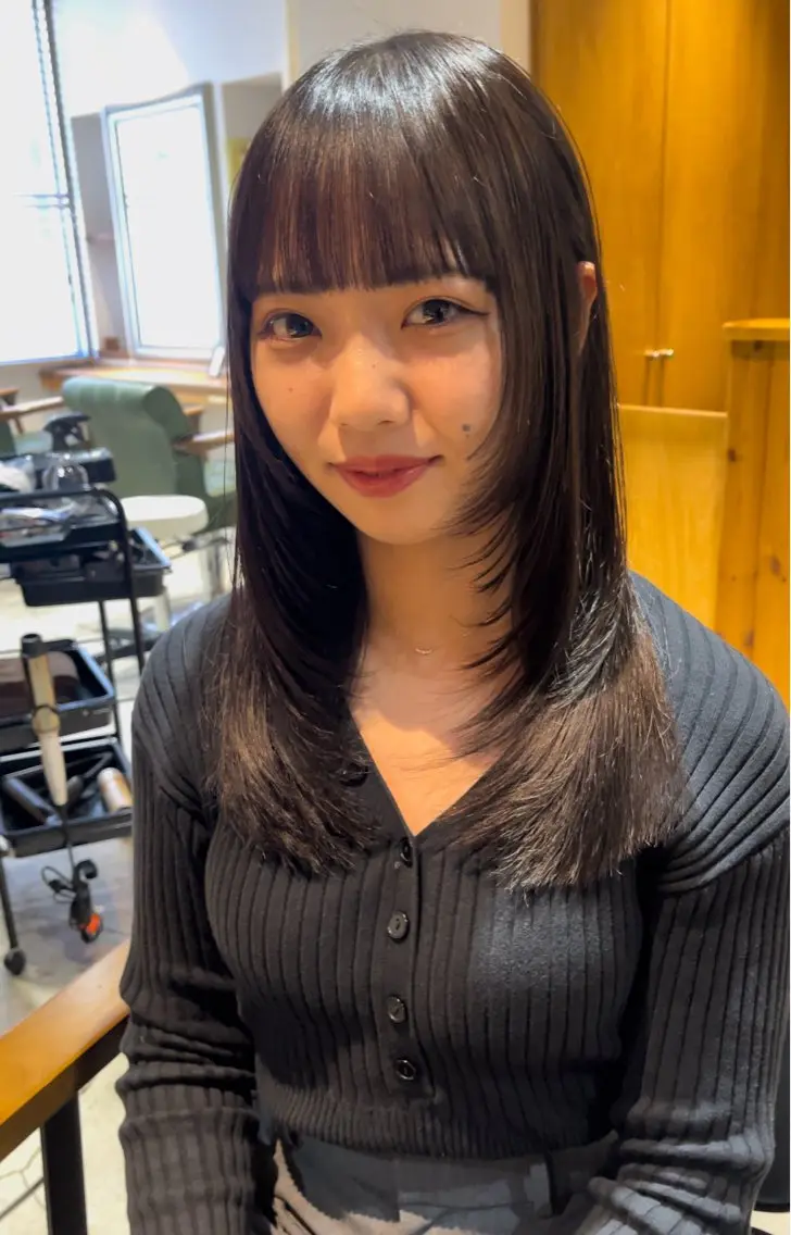 セミロング ハイレイヤー 韓国風ヘア レイヤーカット レイヤーカット 小山 悠のヘアスタイル