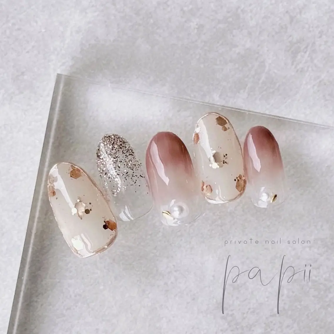 ネイル シンプルネイル ハンドネイル papii☆ kurodaのネイルデザイン