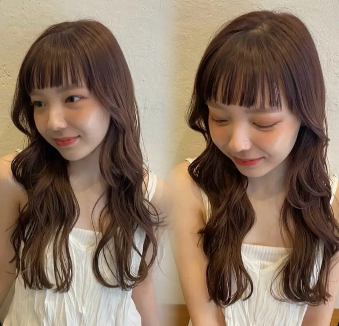 ロング カラー カット ヘアカラー トリートメント 透明感カラー/ 小顔カット/ミヅキのヘアスタイル