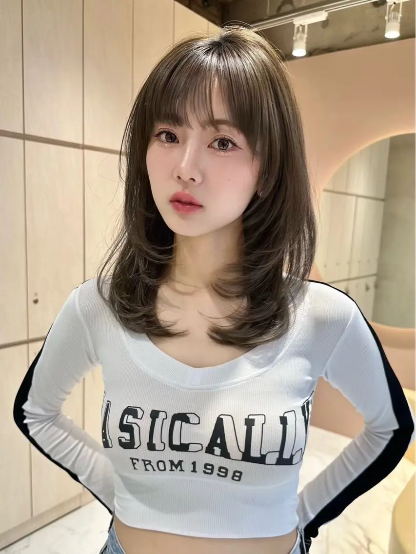 ミディアム カラー カット ヘアカラー トリートメント 縮毛矯正ブリーチなし 🍒❤ゆうきのヘアスタイル