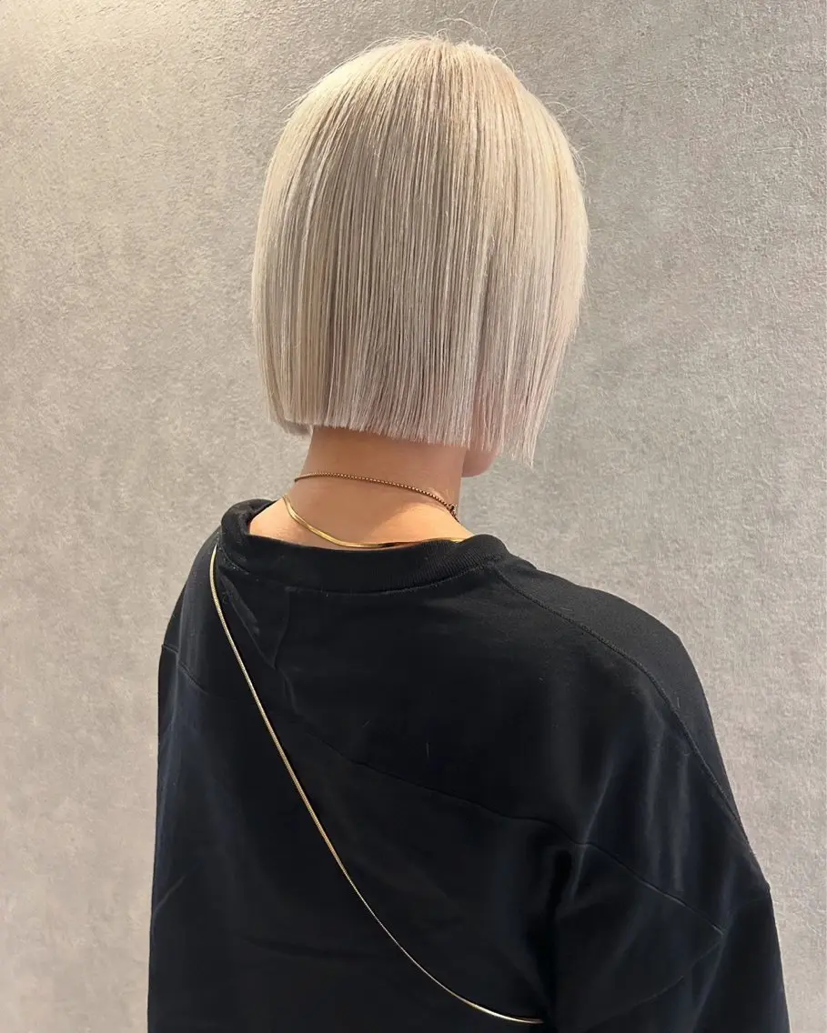 ミディアム ボブ ボブ/ハイトーン特化 、鯉口勇人のヘアスタイル