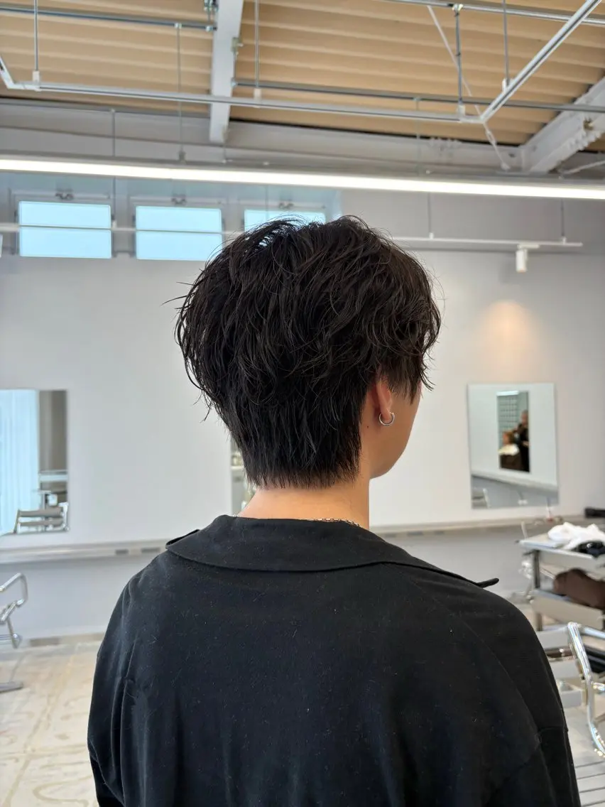メンズ メンズパーマ カット M Y Uのヘアスタイル