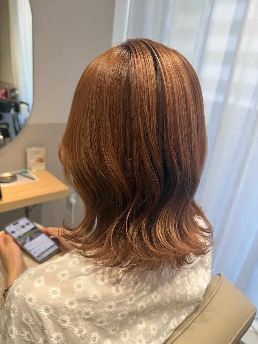 ミディアム ✨インナーカラー/ ✨ボブ/高梨☁️のヘアスタイル