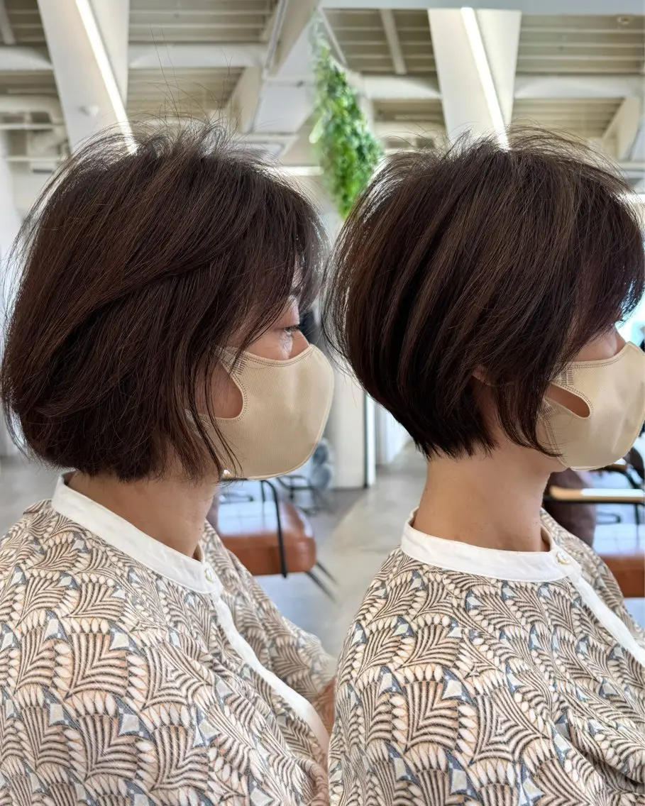 ショート カラー 似合わせカット ショートヘア カット ヘアカラー お悩み解決ショート/ 似合わせカット/といのヘアスタイル