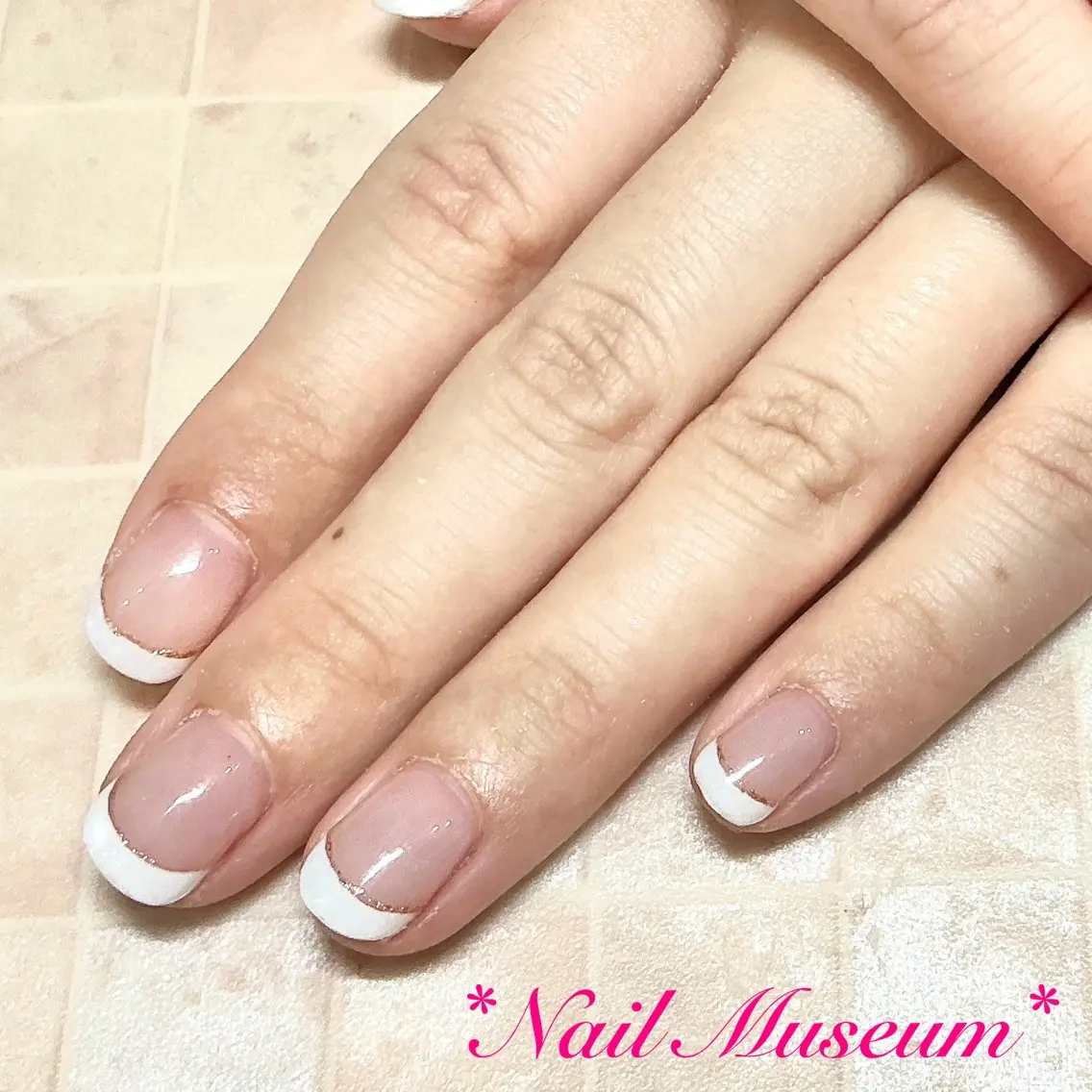 ネイル ブルー クリアネイル フレンチネイル ジェルネイル ラメ(グリッター) ハンドネイル nailmuseum KAMATARIのネイルデザイン