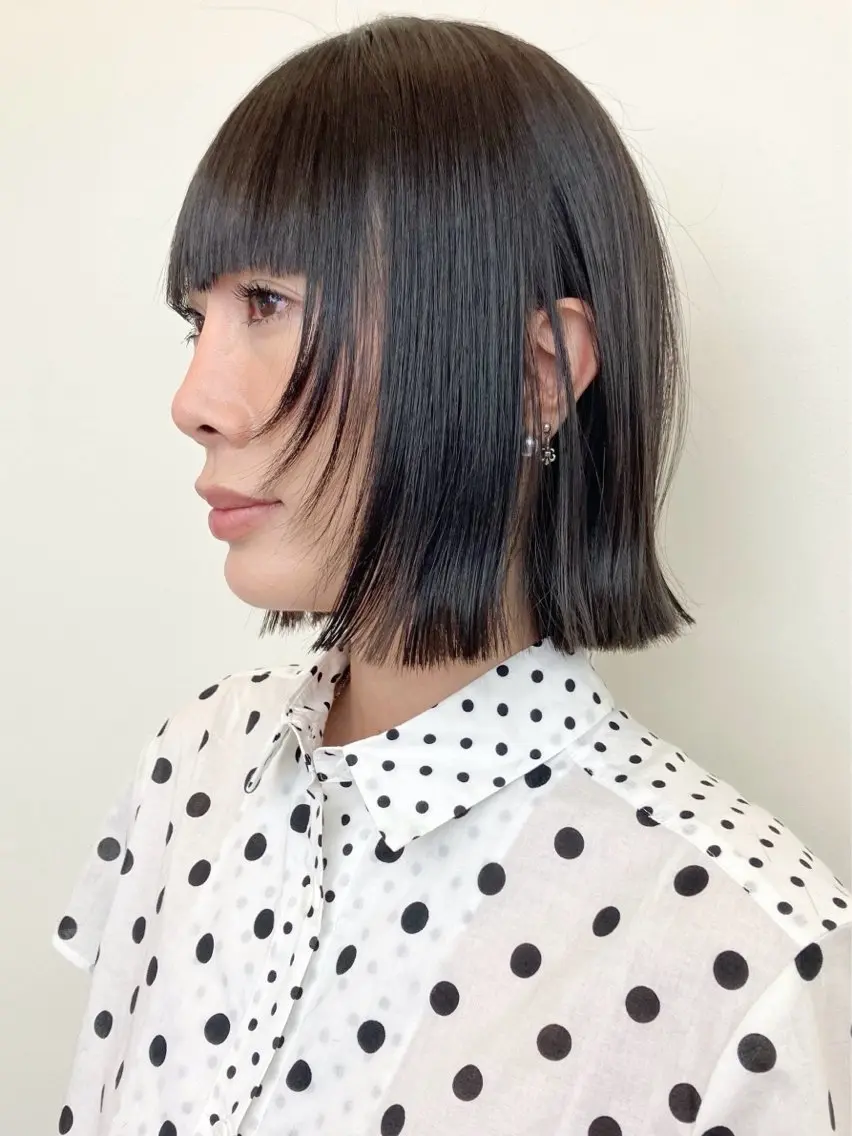 ミディアム 顔まわりレイヤー 姫カット レイヤーカット カット fumika推しカラ ー/レイヤーカットのヘアスタイル