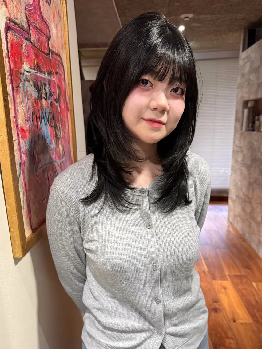 ミディアム カラー カット ヘアカラー トリートメント mai / linoah˚✧のヘアスタイル