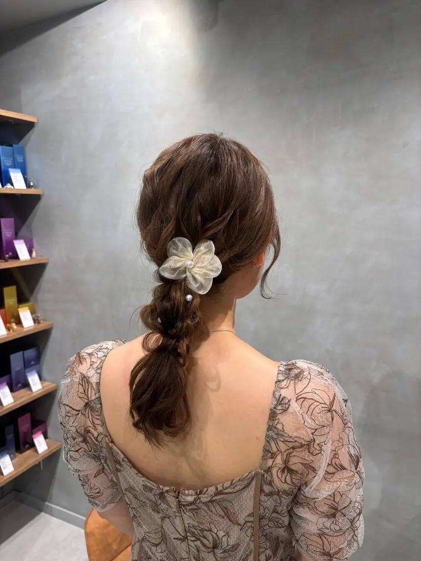 ヘアアレンジ ヘアセット girly上品ヘア 🎀/ベージュikuのヘアスタイル