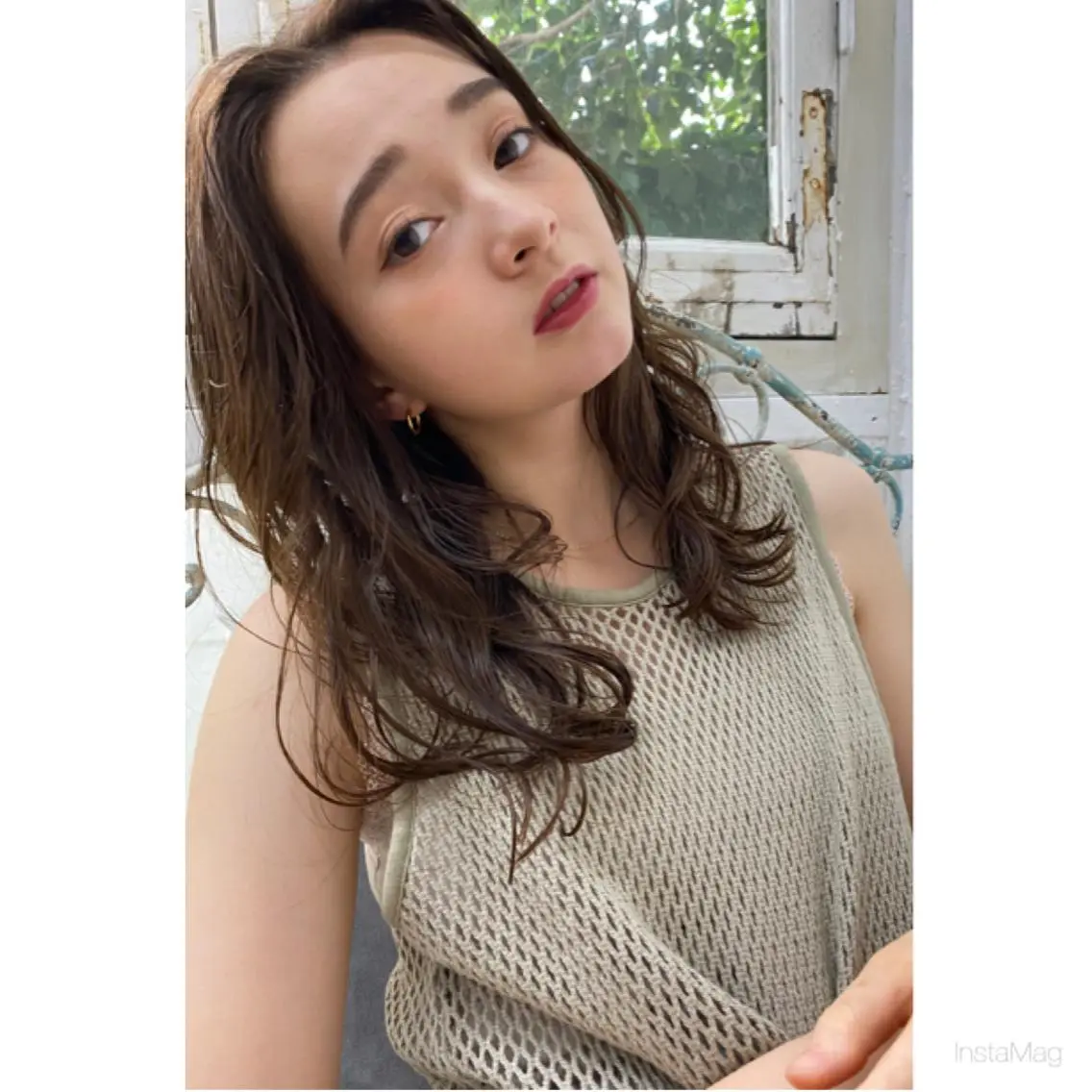ロング ヘアアレンジ カット トリートメント 岩間 香純のヘアスタイル