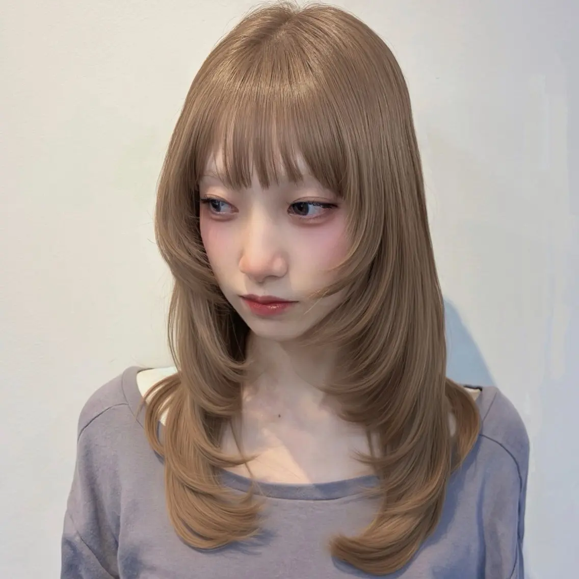 カラー 透明感カラー🩵艶髪 ⟡.· asamiのヘアスタイル