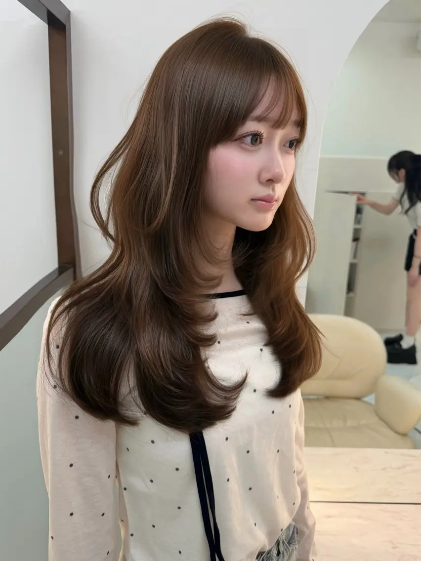 ロング カット ヘアカラー トリートメント 透明感カラー/京都 烏丸/Himariのヘアスタイル