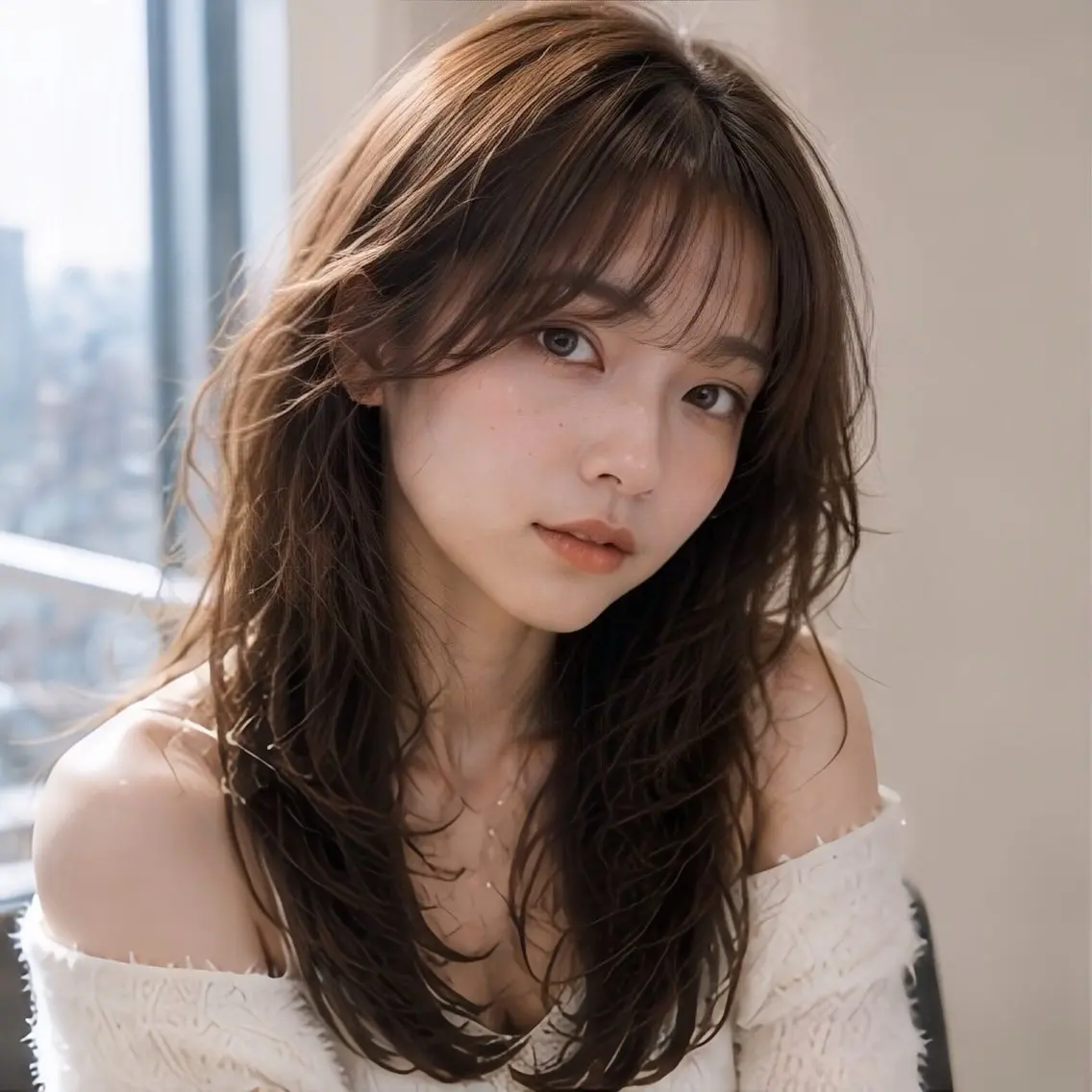 ロング カット 池袋/前髪/顔周り 縮毛矯正/おばかんのヘアスタイル