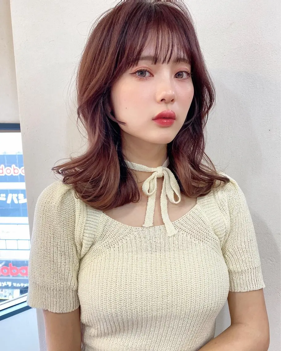 ミディアム カラー 似合わせレイヤー 🇰🇷荒木洋文のヘアスタイル