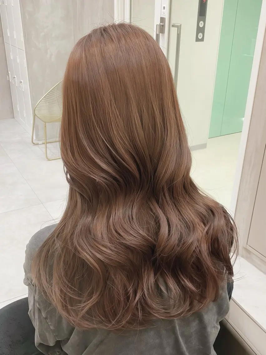 セミロング カラー ヘアアレンジ ベージュカラー ブリーチ ブラウンカラー 透明感カラー ダブルカラー カット ヘアカラー トリートメント ヘアセット 赤み消し🫧韓国ヘア 🫧藤岡誠也のヘアスタイル