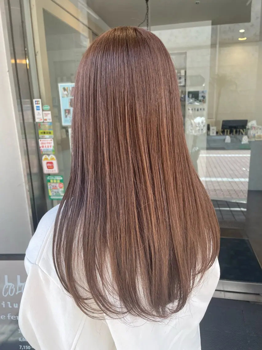 ロング ヘアカラー ナチュラルカラー 児玉優香のヘアスタイル