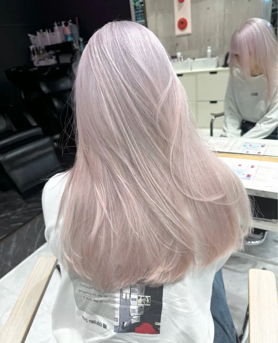 ロング カラー ヘアカラー トリートメント 💋色気ハイトーン 💋HARUKAのヘアスタイル