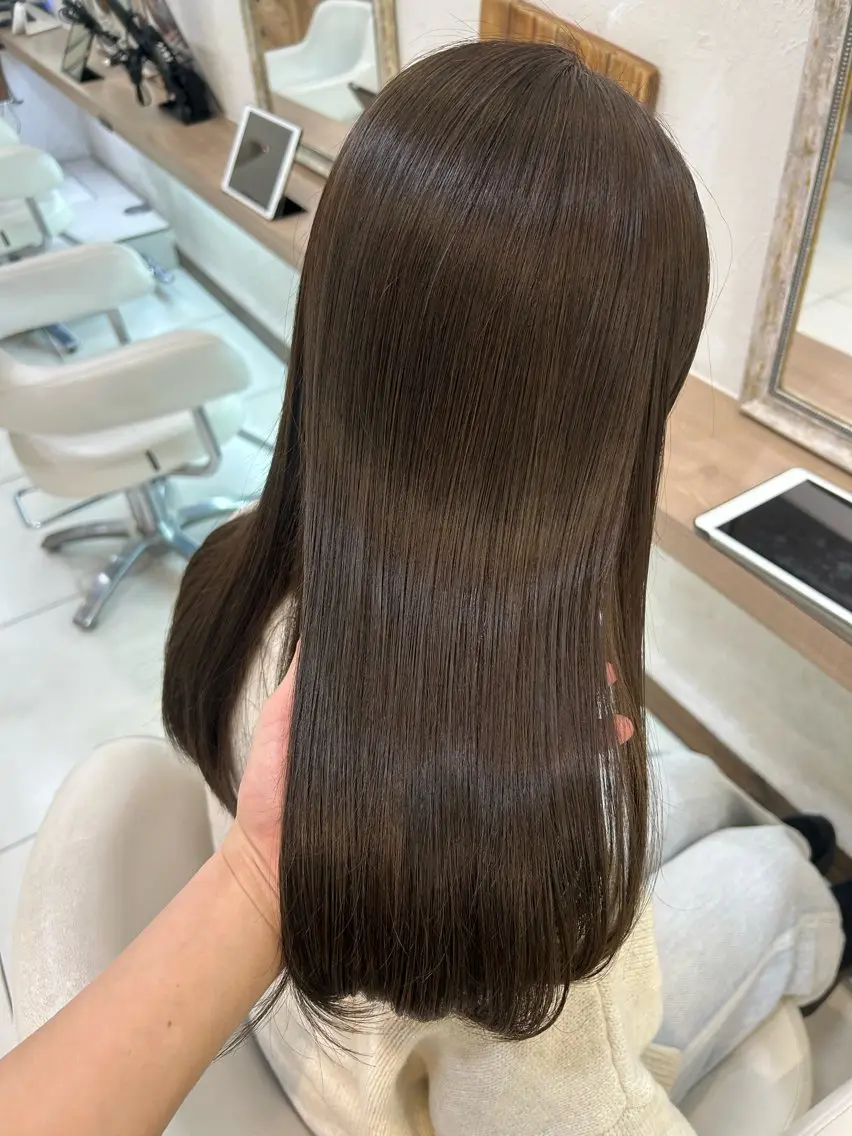 ロング カラー カット ヘアカラー トリートメント 似合わせカラー/艶 髪質改善/ヨシザキのヘアスタイル