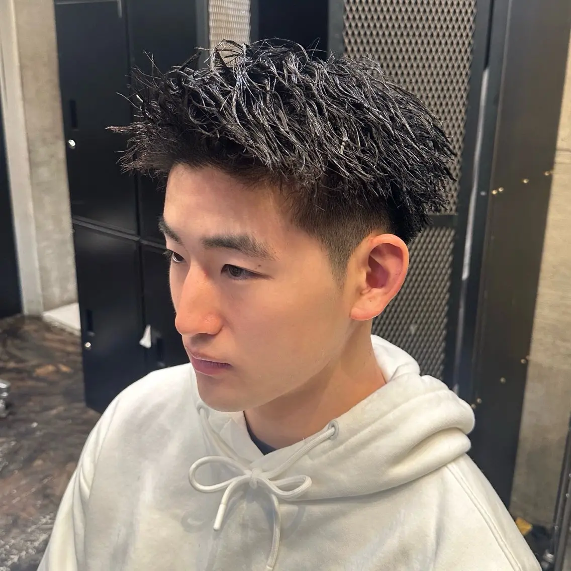 ショート パーマ メンズ メンズパーマ スパイキーショート メンズツイストパーマ ショートヘア ツイストパーマ カット パーマ トリートメント ツイスパ/メンズ パーマ/歩夢のヘアスタイル
