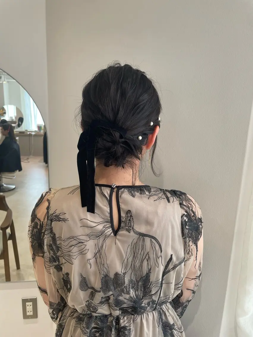 ショート ヘアアレンジ ヘアセット Osoko Hiyoriのヘアスタイル