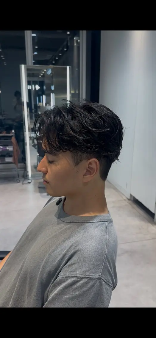 ショート パーマ メンズ フェザーパーマ メンズパーマ 似合わせパーマ🔥 河浪 大智のヘアスタイル