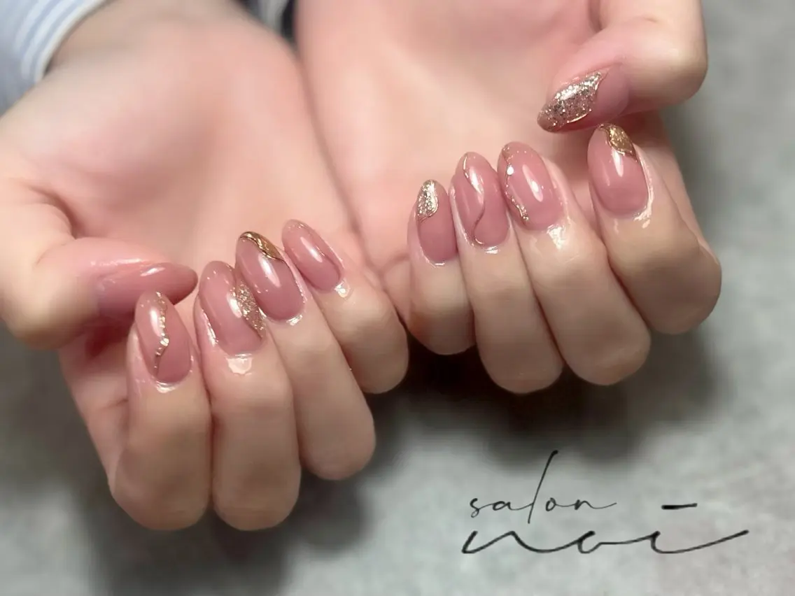 ネイル ピンク ハンドネイル salon noiのネイルデザイン
