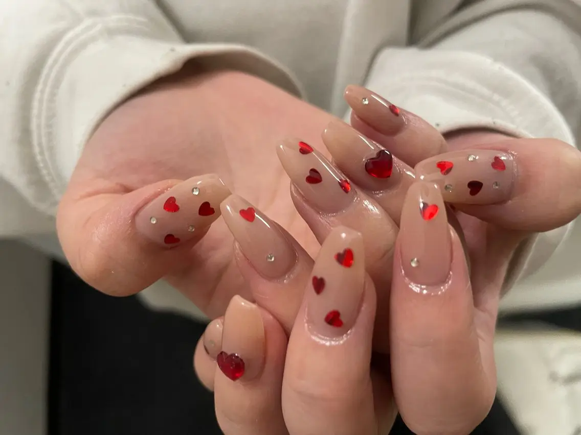 ネイル オーロラネイル 長さ出し フレンチネイル ジェルネイル ガラスフレンチ ハンドネイル Rela・S NAILのネイルデザイン