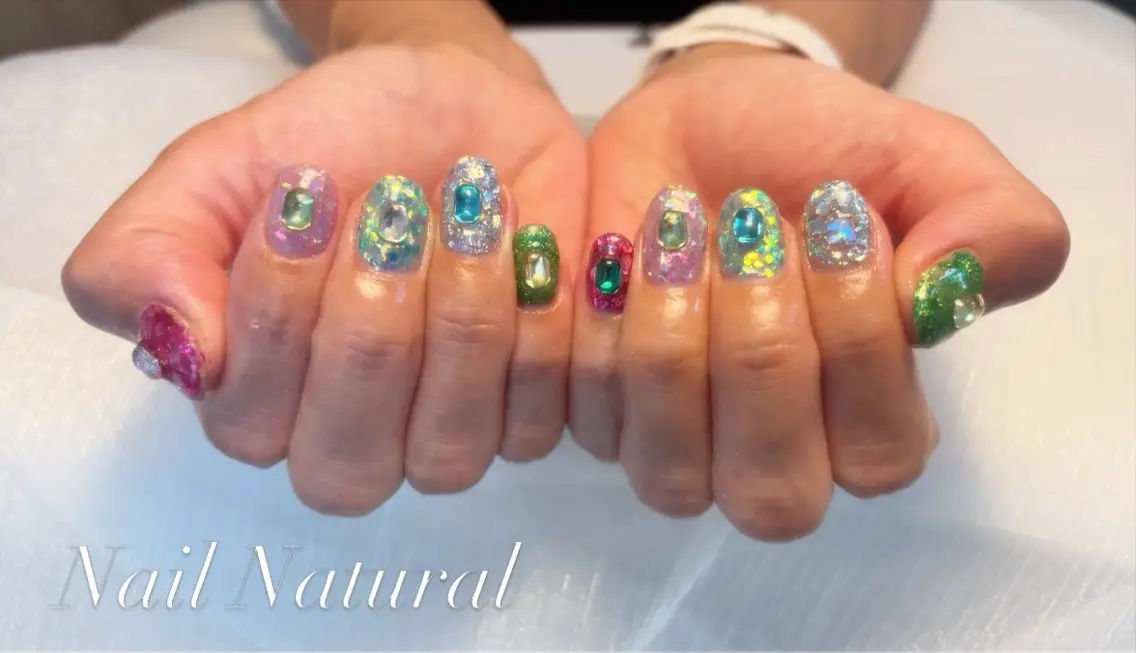 ネイル 持ち込み 夏ネイル ハンドネイル Nail salon Natulalのネイルデザイン
