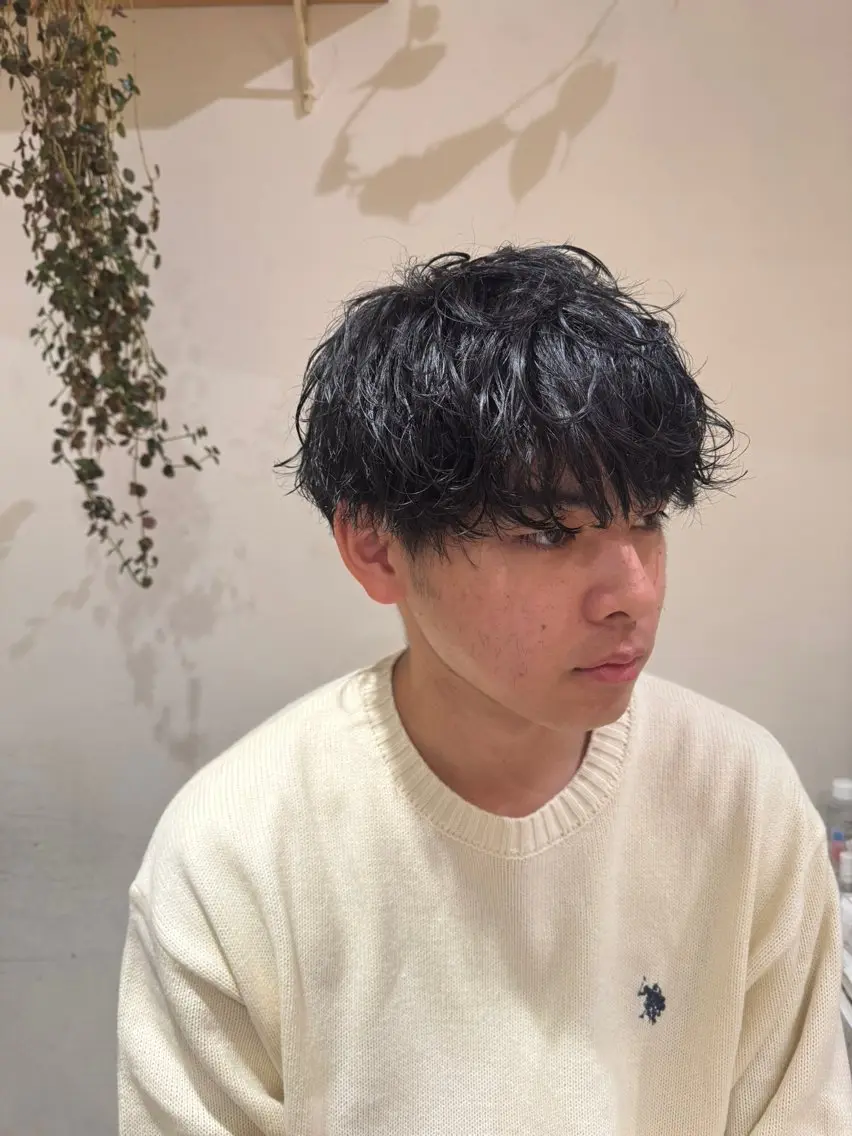 メンズカット+シャドウパーマの写真