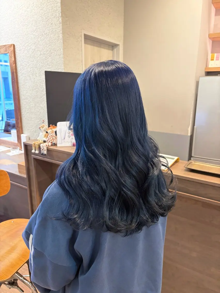 ロング カラー ヘアカラー たなか もえなのヘアスタイル