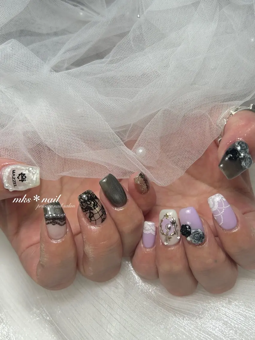 ネイル mks＊nail //  枚方長尾のネイルデザイン