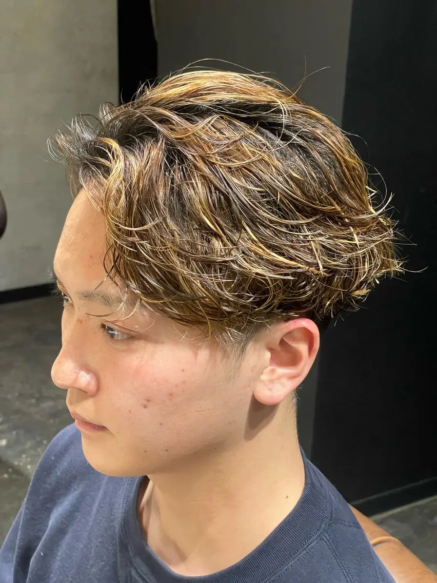 パーマ メンズ カット パーマ 💈メンズ職人 ルキト💈のヘアスタイル