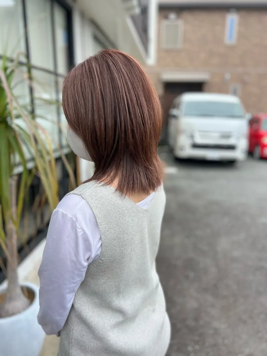 ミディアム 石崎 美帆のヘアスタイル