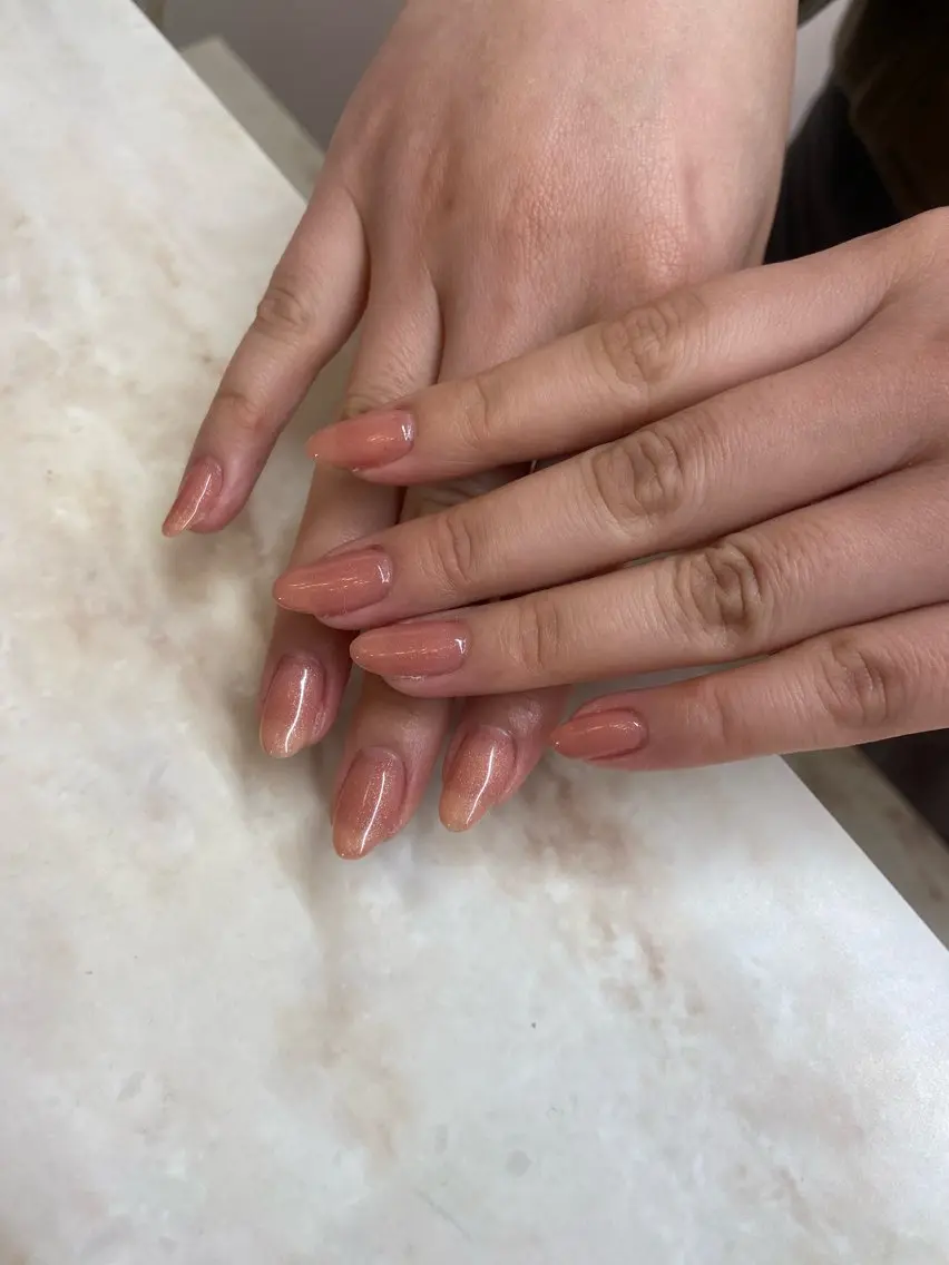 ネイル オレンジ 春ネイル LOARK nail Minaのネイルデザイン